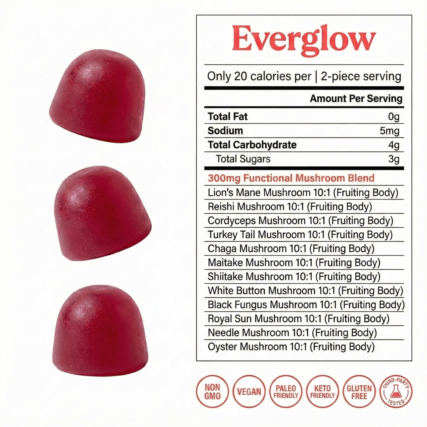 Everglow Super Mushroom Gummies